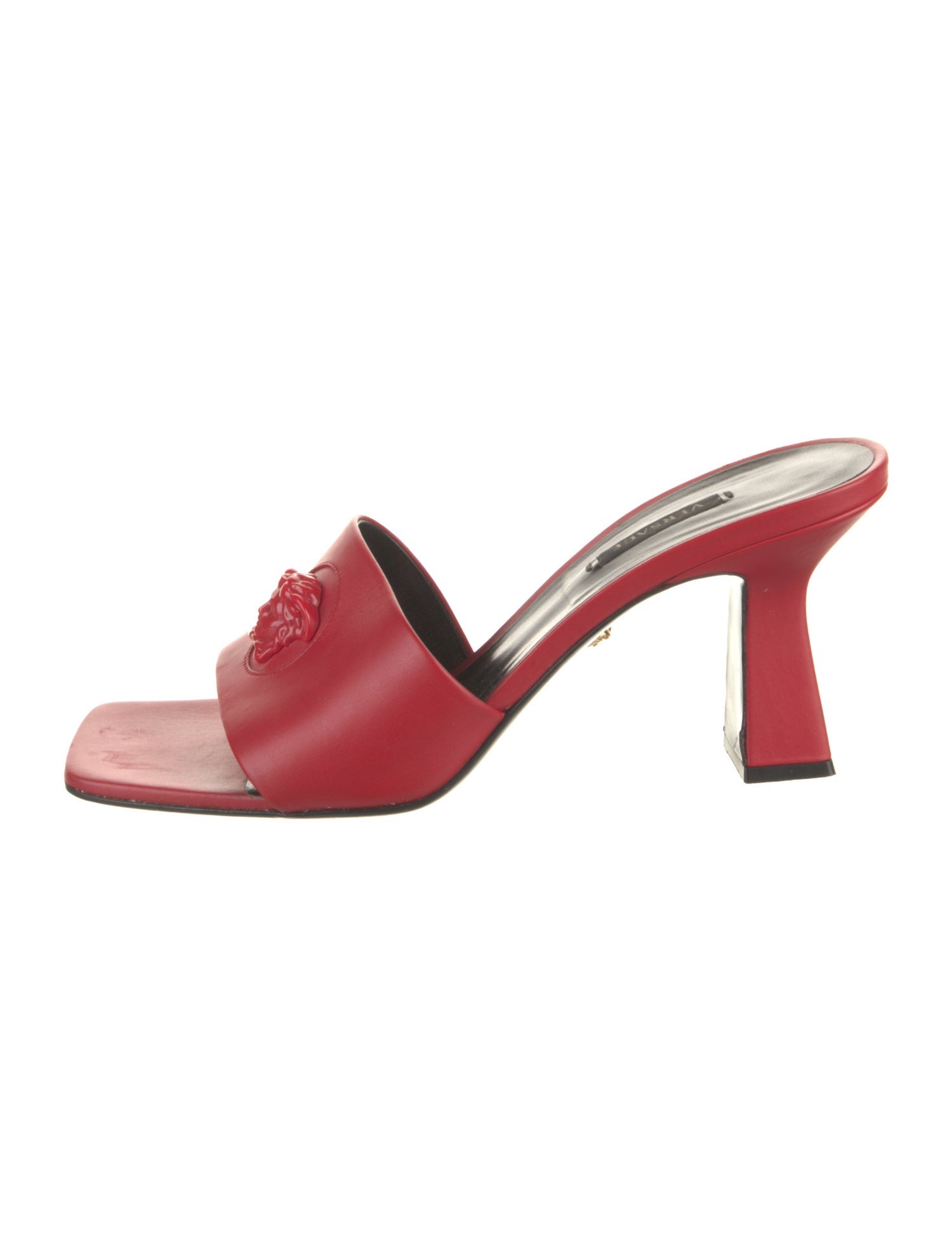 Versace Medusa Insignia Leather Slides