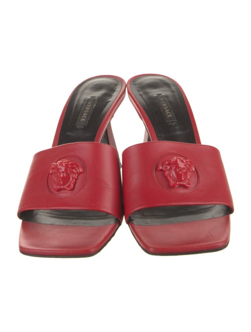 Versace Medusa Insignia Leather Slides
