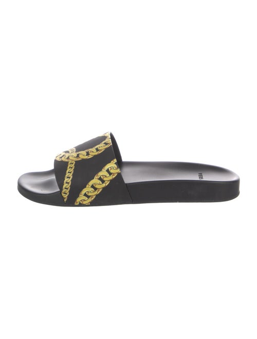 Versace Chain-Link Accent Rubber Slides