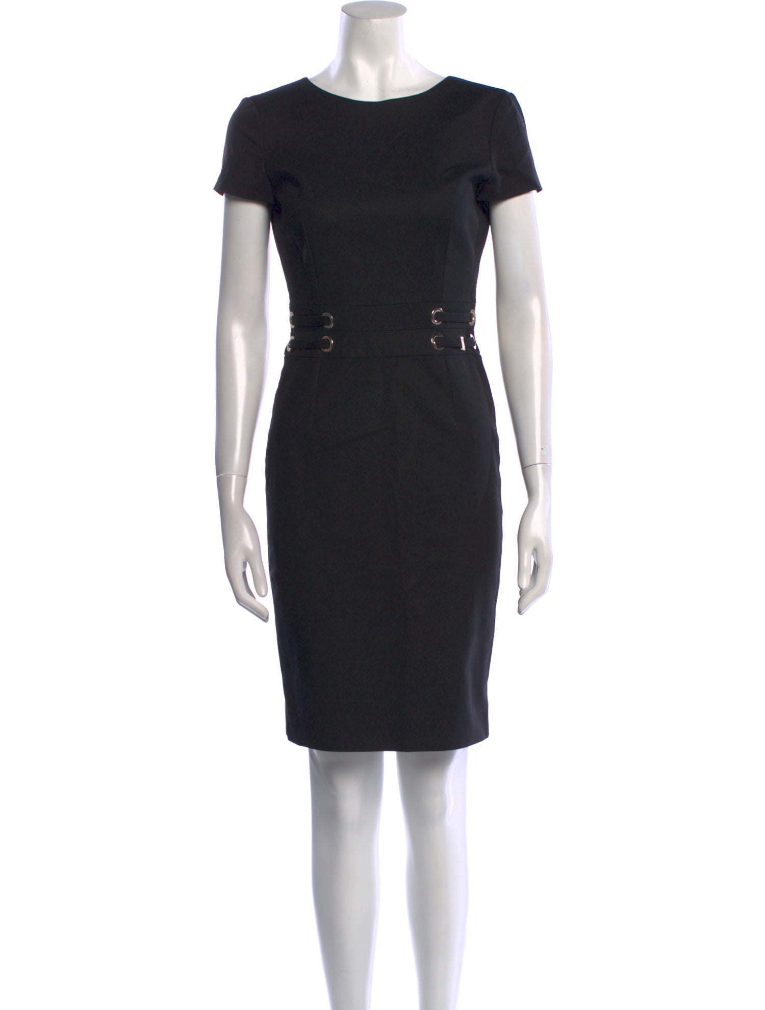 Versace Bateau Neckline Knee-Length Dress