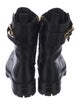 Versace Medusa Insignia Leather Combat Boots