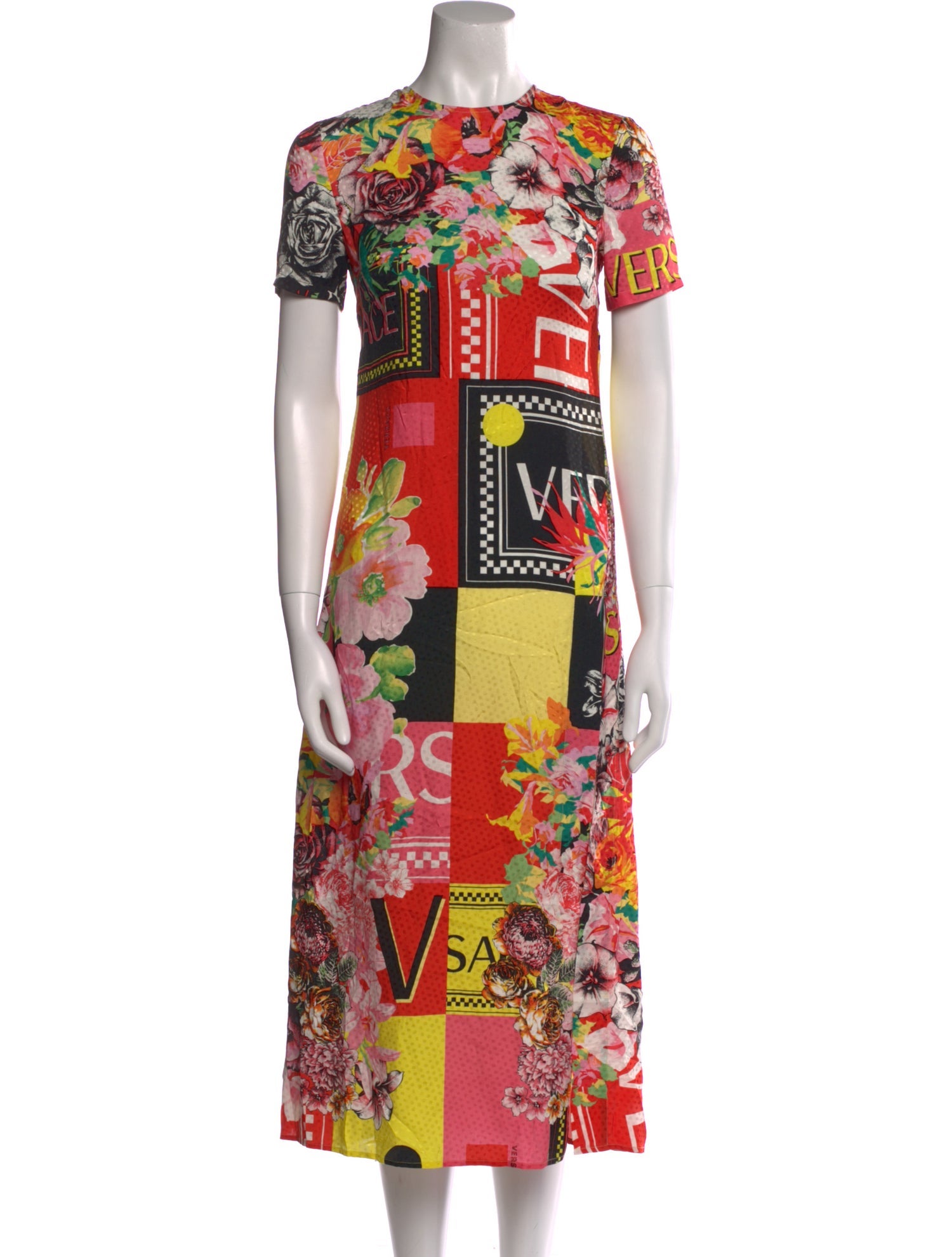 Versace Silk Midi Length Dress