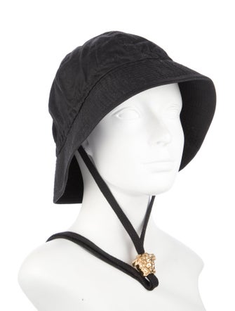Versace Solid Drawstring Bucket Hat