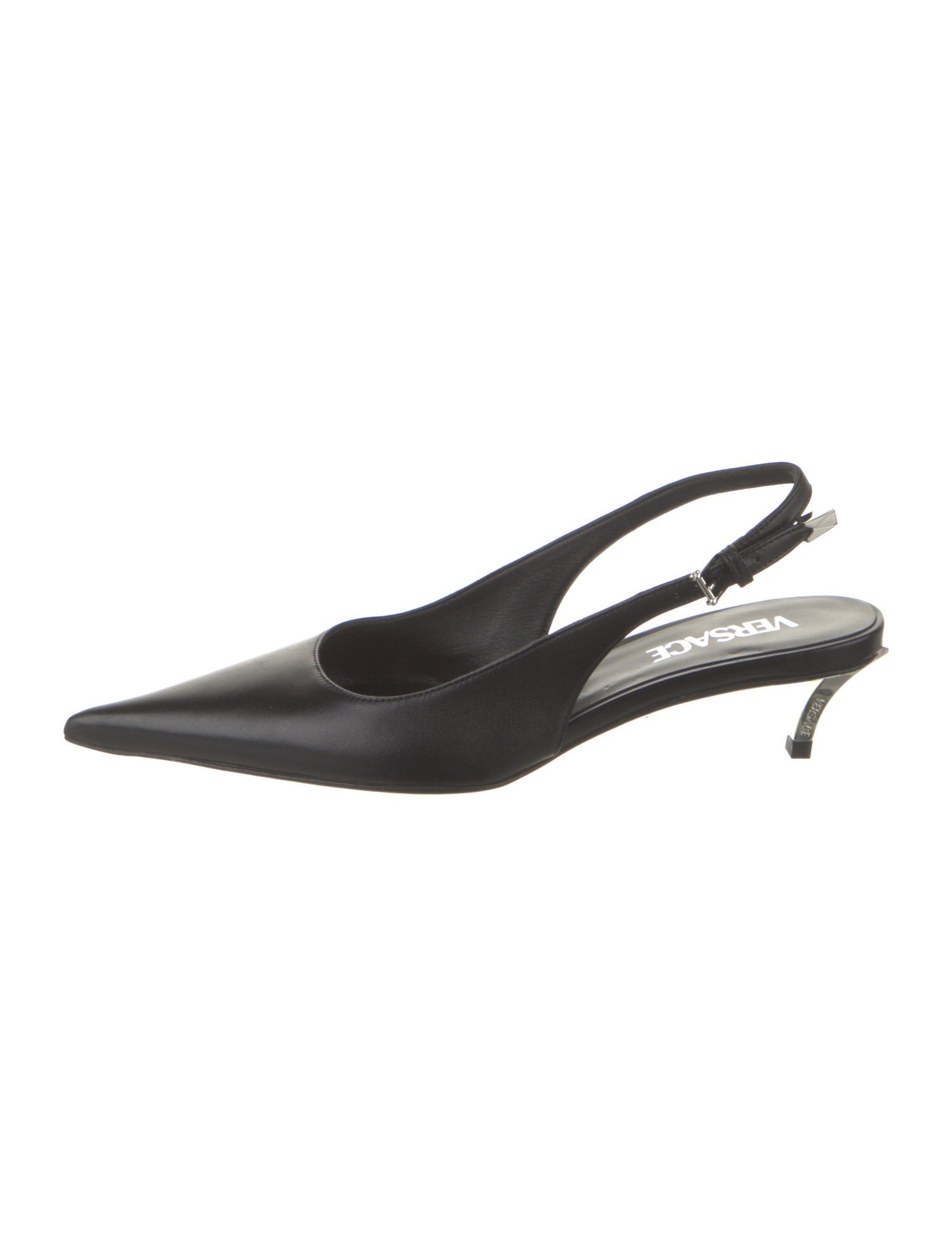Versace Leather Slingback Pumps w/ Tags