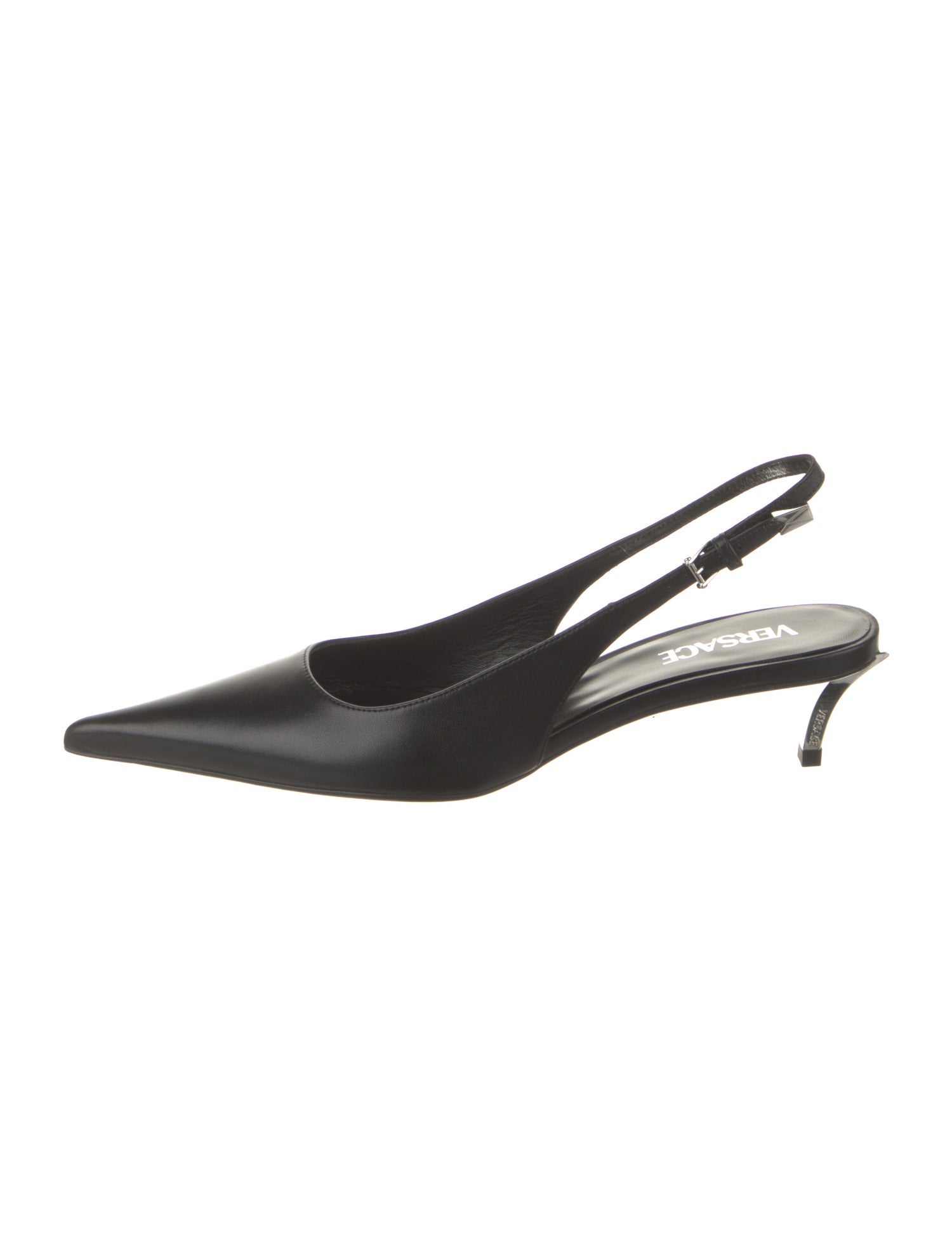Versace Leather Slingback Pumps w/ Tags