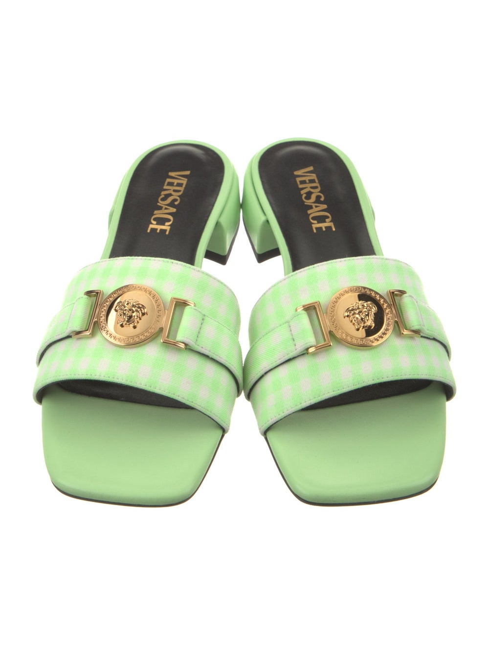 Versace Canvas Slides Green - image 3