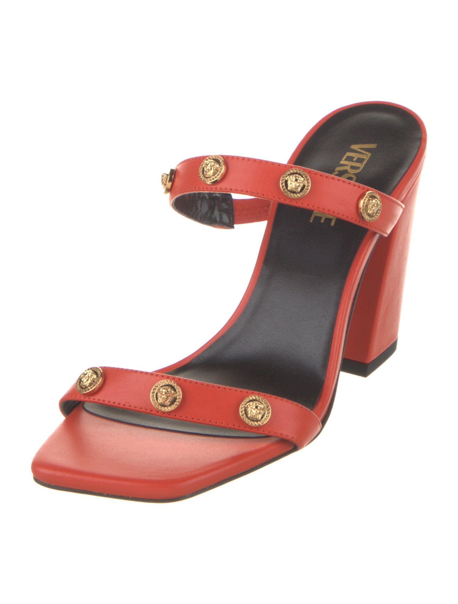 Versace Leather Slides w/ Tags