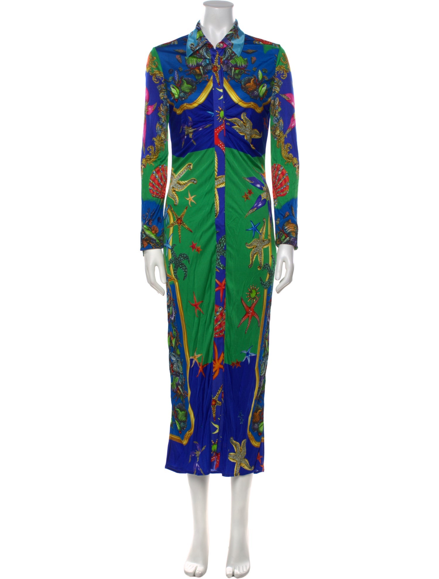 Versace Printed Long Dress