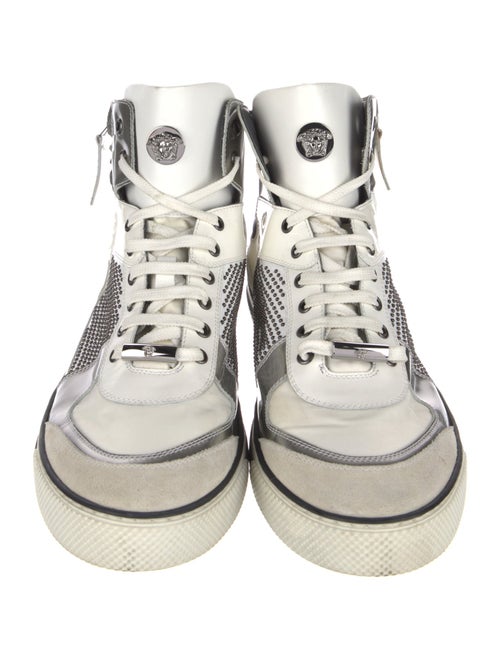 Versace Leather Colorblock Pattern Sneakers