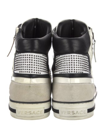 Versace Leather Colorblock Pattern Sneakers