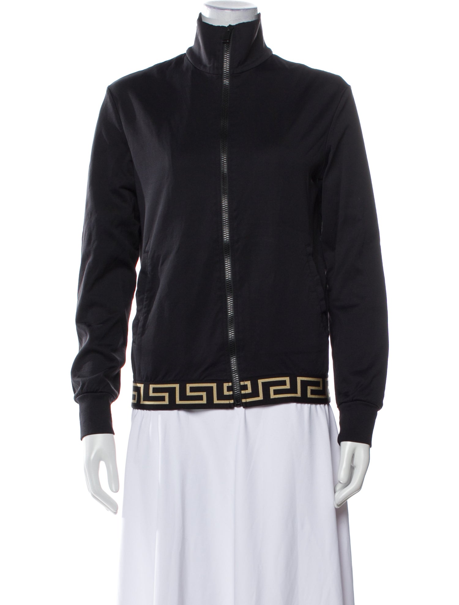 Versace Mock Neck Long Sleeve Sweatshirt