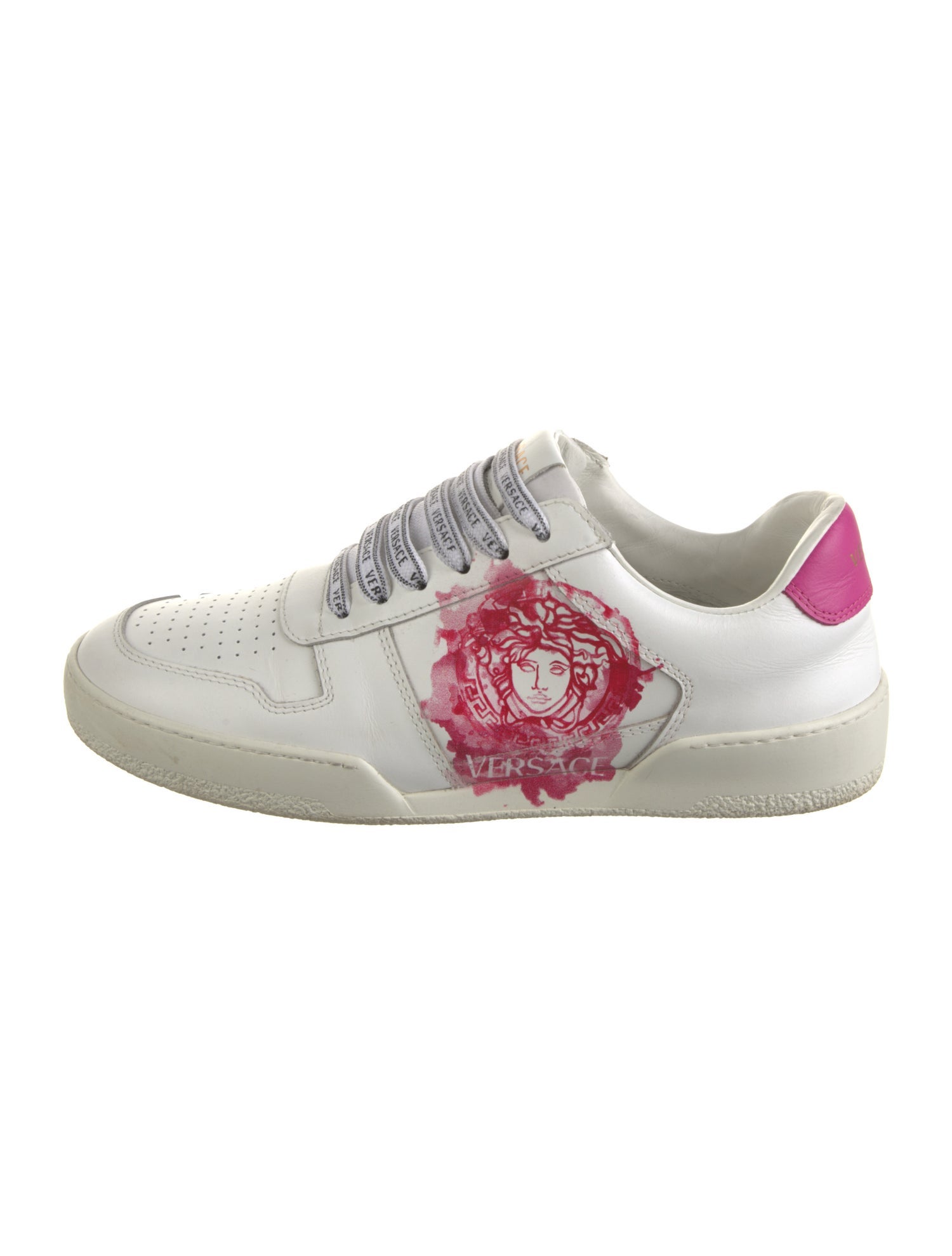 Versace Medusa Insignia Leather Sneakers