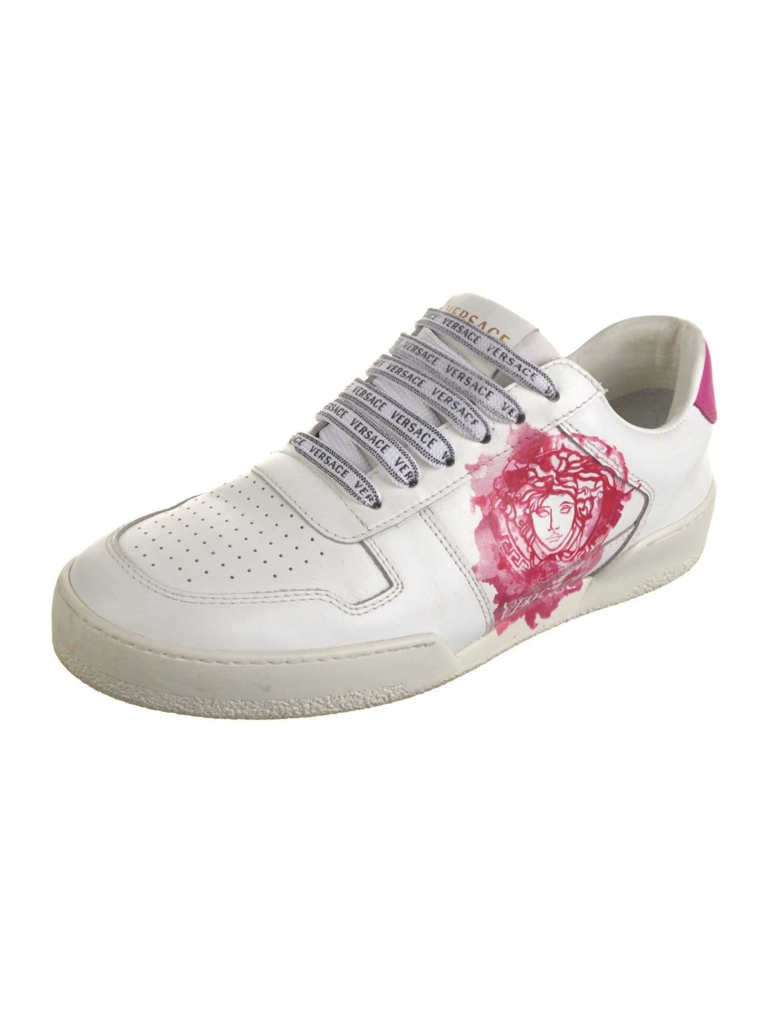 Versace Medusa Insignia Leather Sneakers
