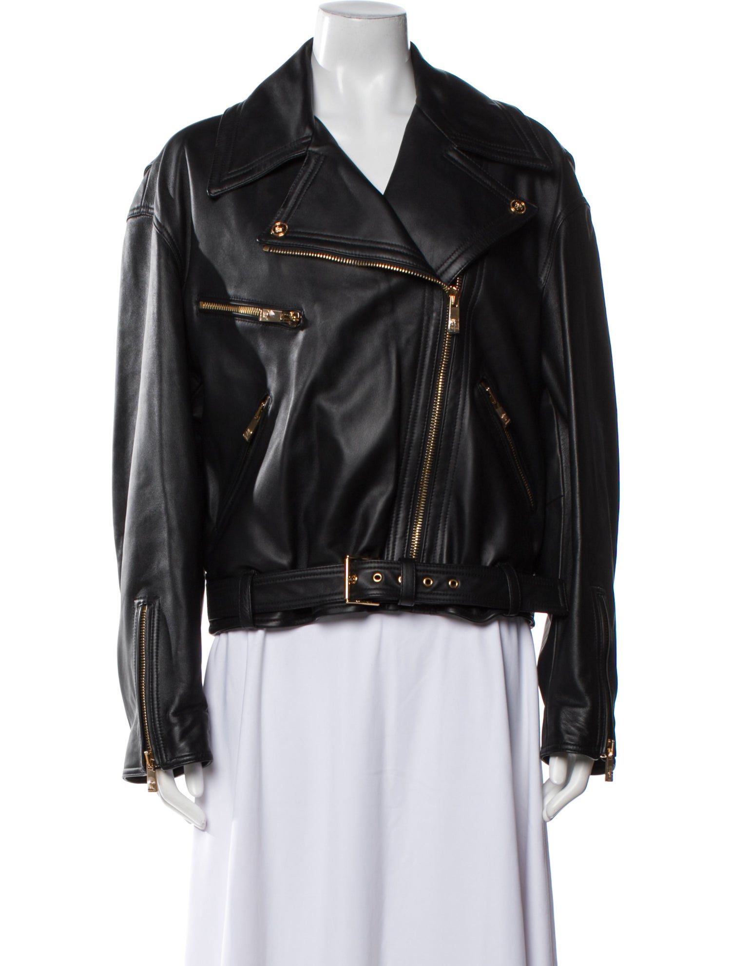 Versace Leather Biker Jacket w/ Tags