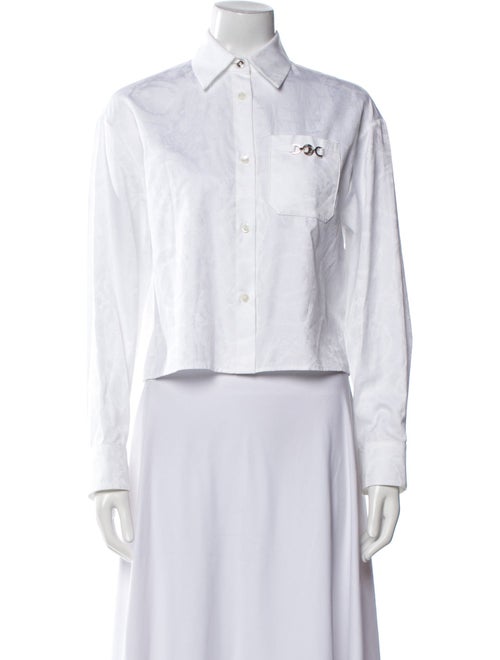Versace Long Sleeve Button-Up Top