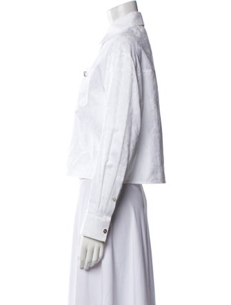 Versace Long Sleeve Button-Up Top