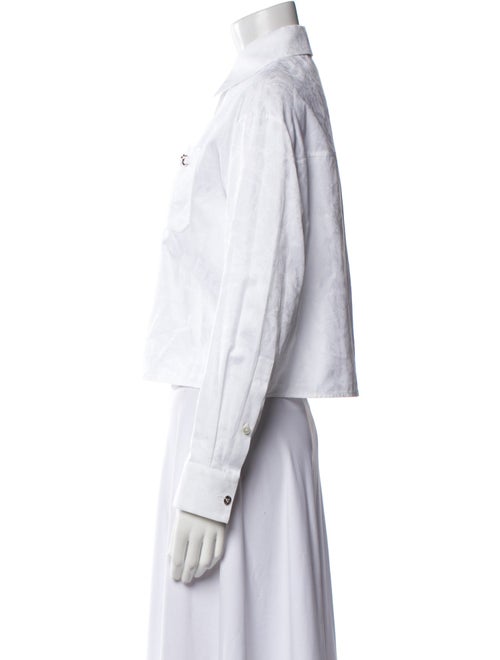 Versace Long Sleeve Button-Up Top