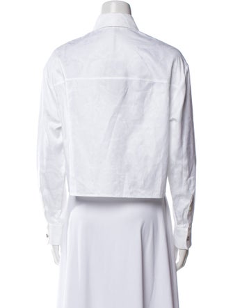 Versace Long Sleeve Button-Up Top
