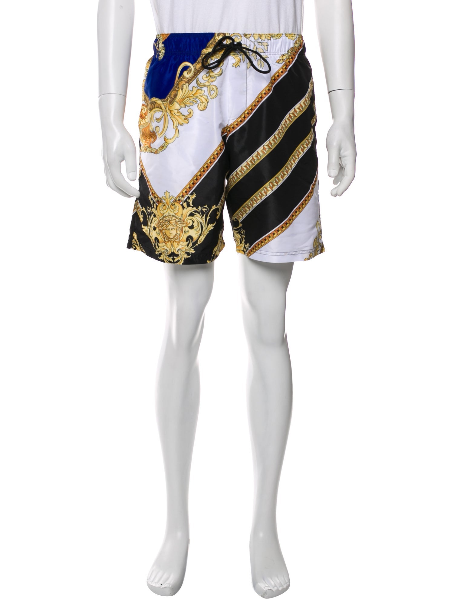 Versace Graphic Print Swim Trunks