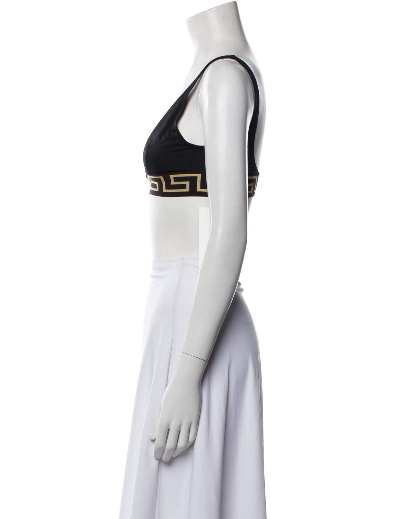 Versace V-Neck Sleeveless Crop Top