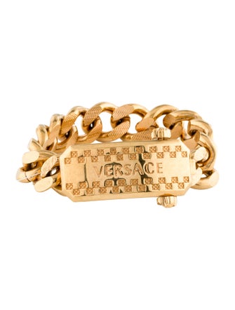 Versace Textured Cuban Link Bracelet