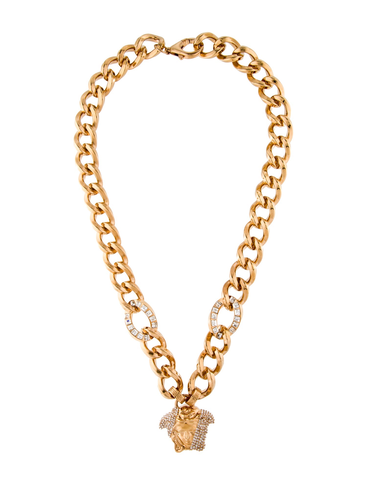 Versace Crystal Palazzo Dia Pendant Necklace