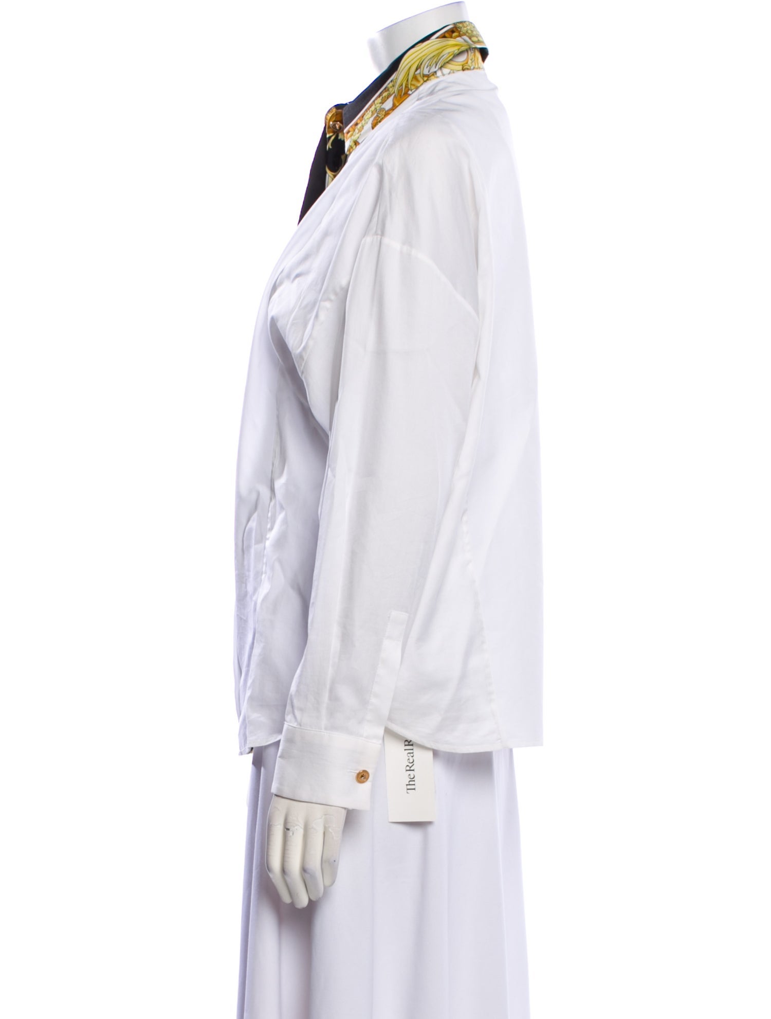 Versace Long Sleeve Button-Up Top