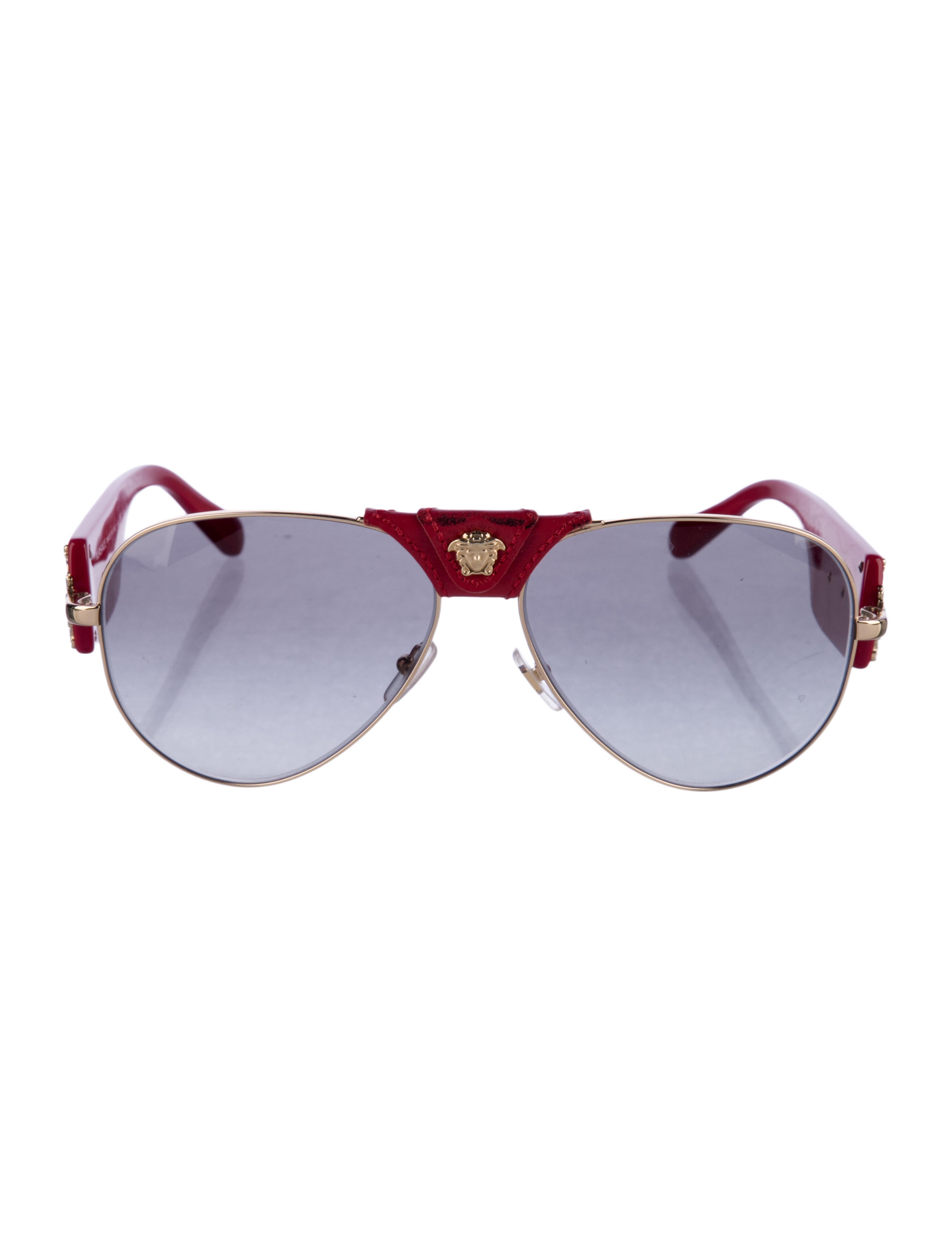 Versace Medusa Insignia Aviator Sunglasses