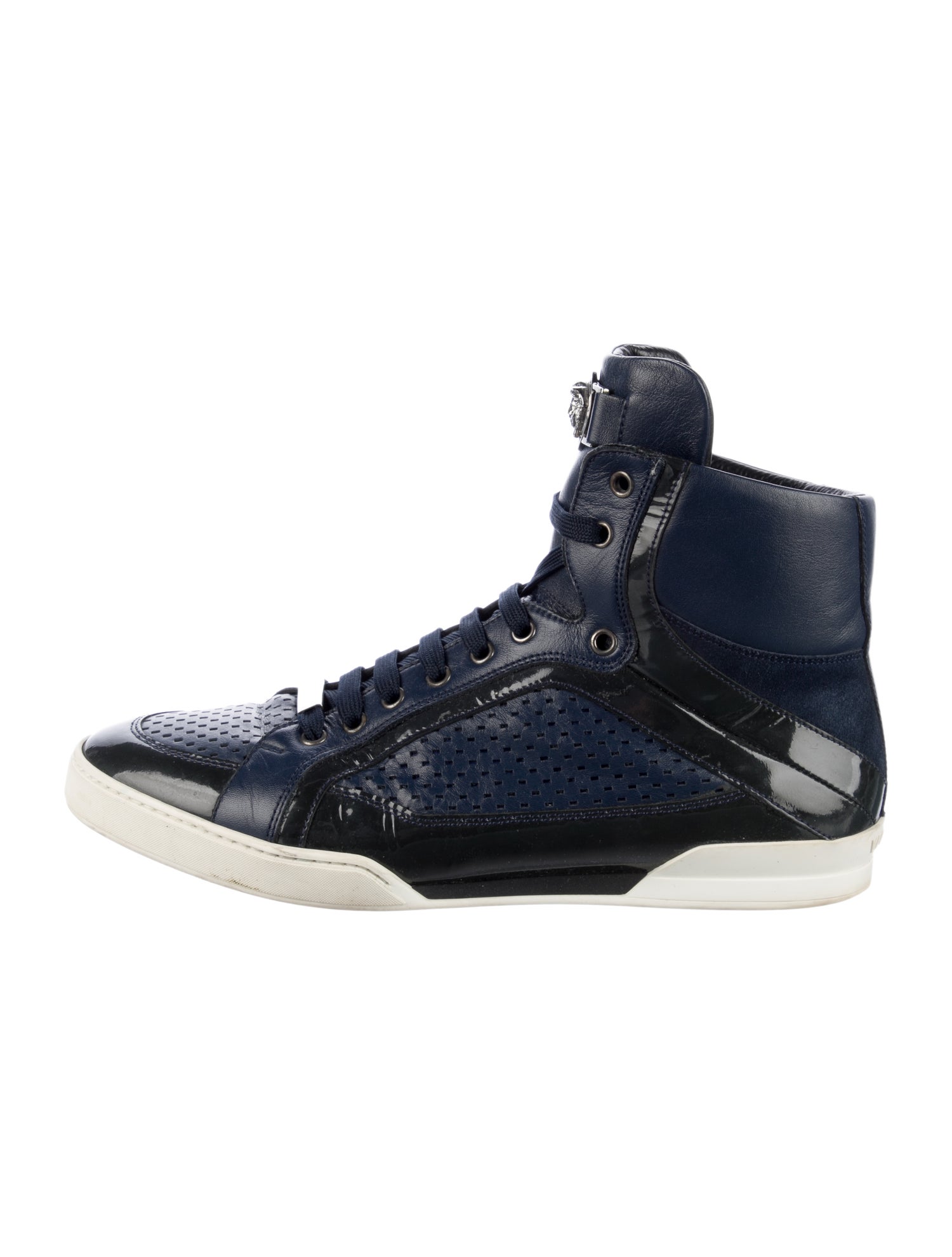 Versace Medusa Insignia Leather Sneakers