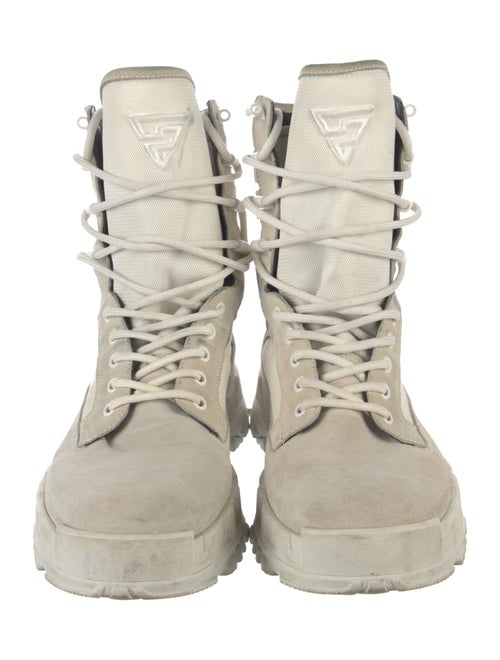 Versace Suede Combat Boots