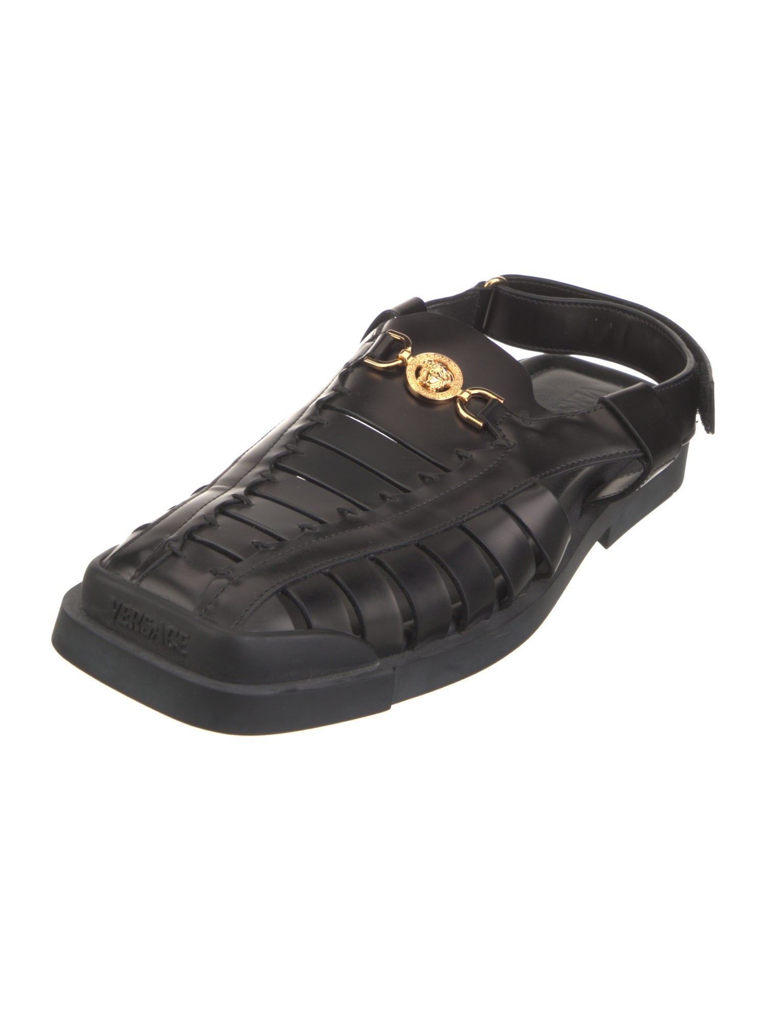 Versace Leather Slingback Flats