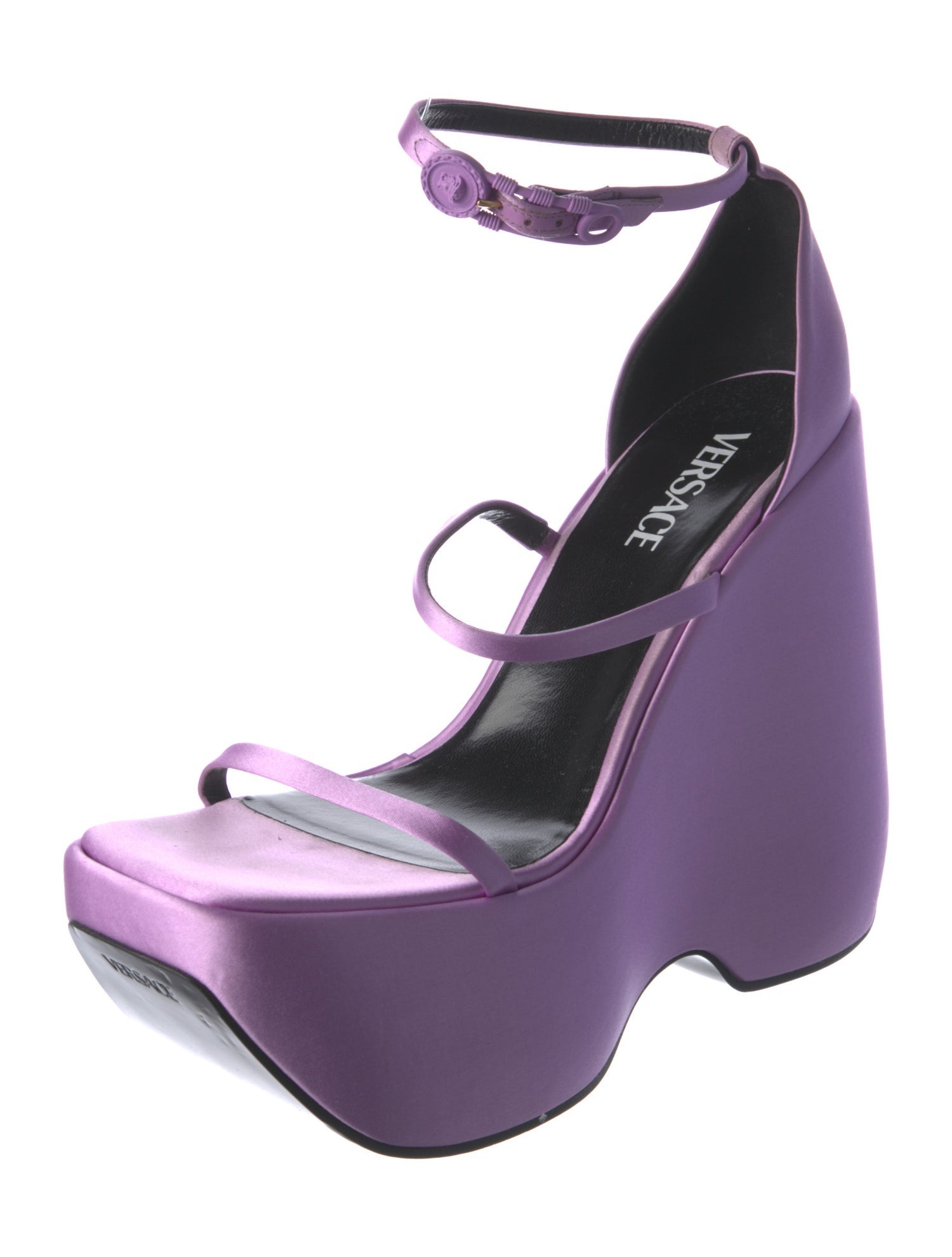 Versace Medusa Insignia Satin Sandals