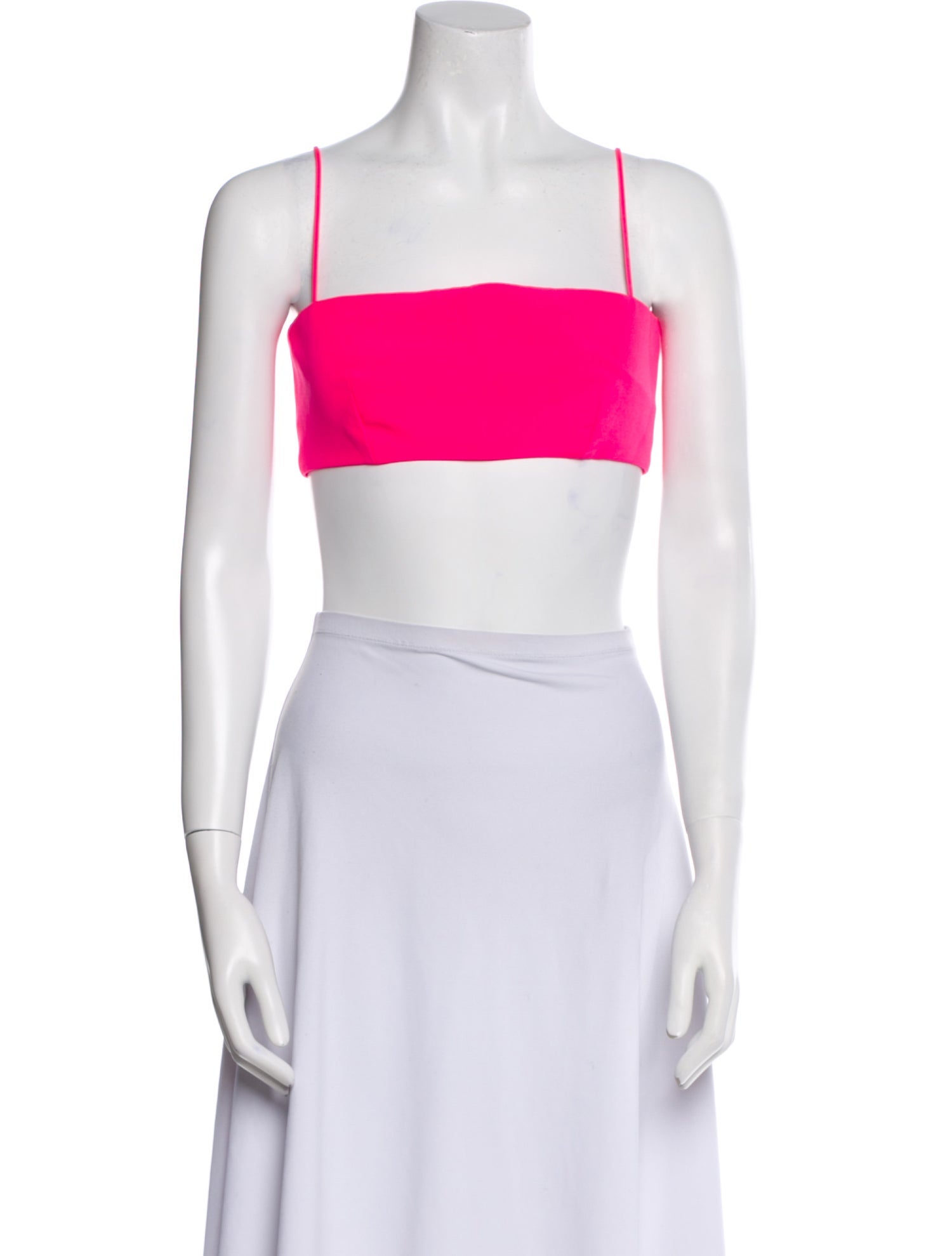 Versace Square Neckline Sleeveless Crop Top