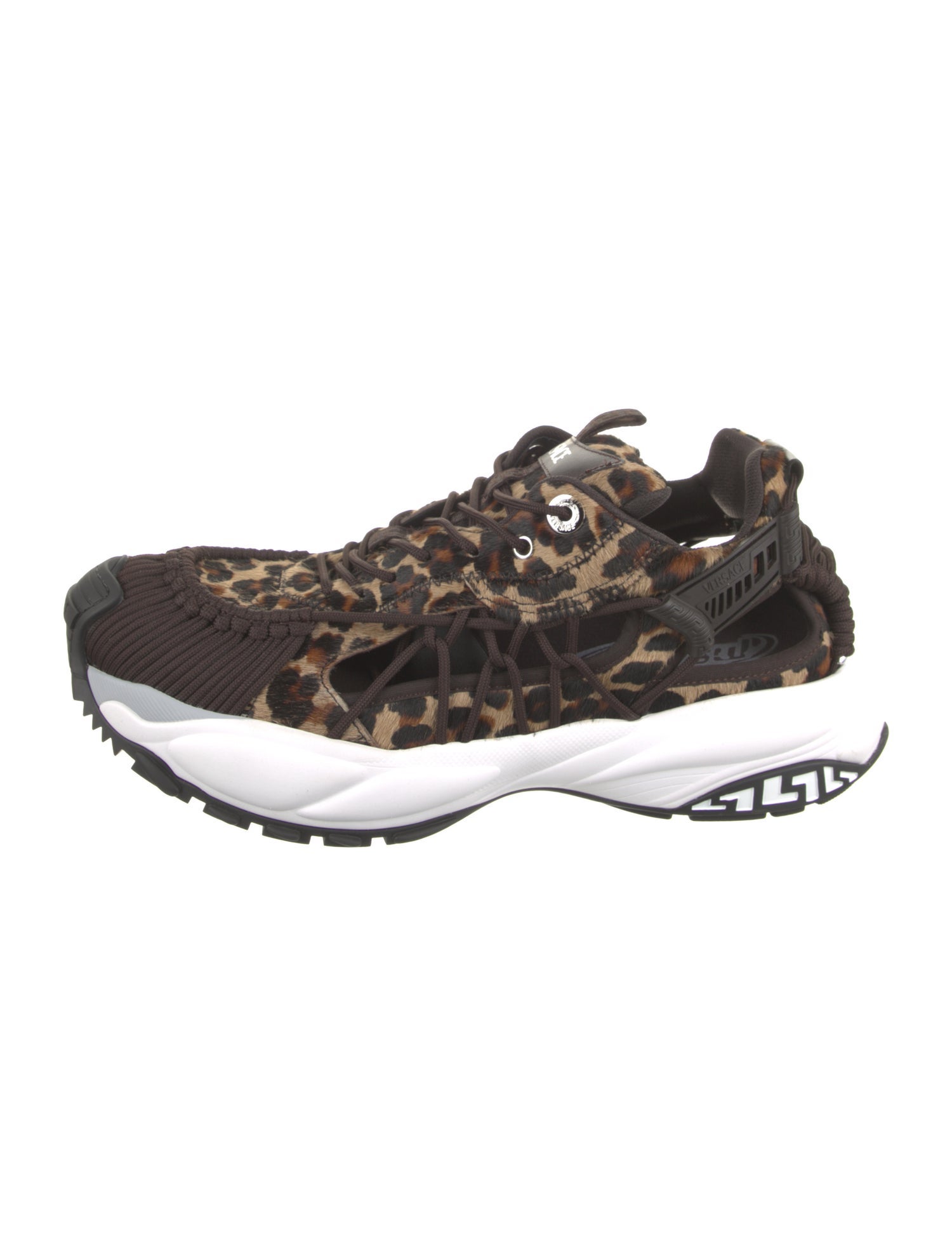 Versace Ponyhair Animal Print Sneakers