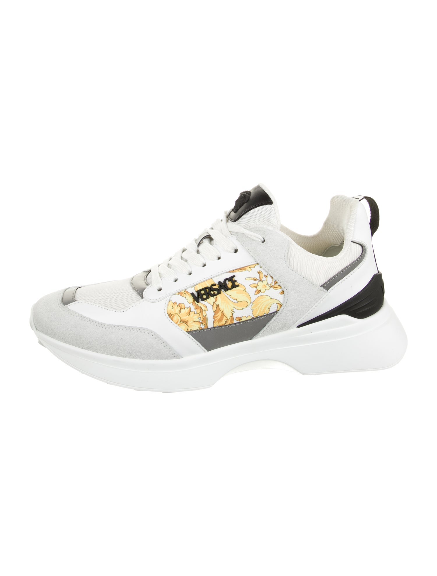 Versace Leather Printed Sneakers