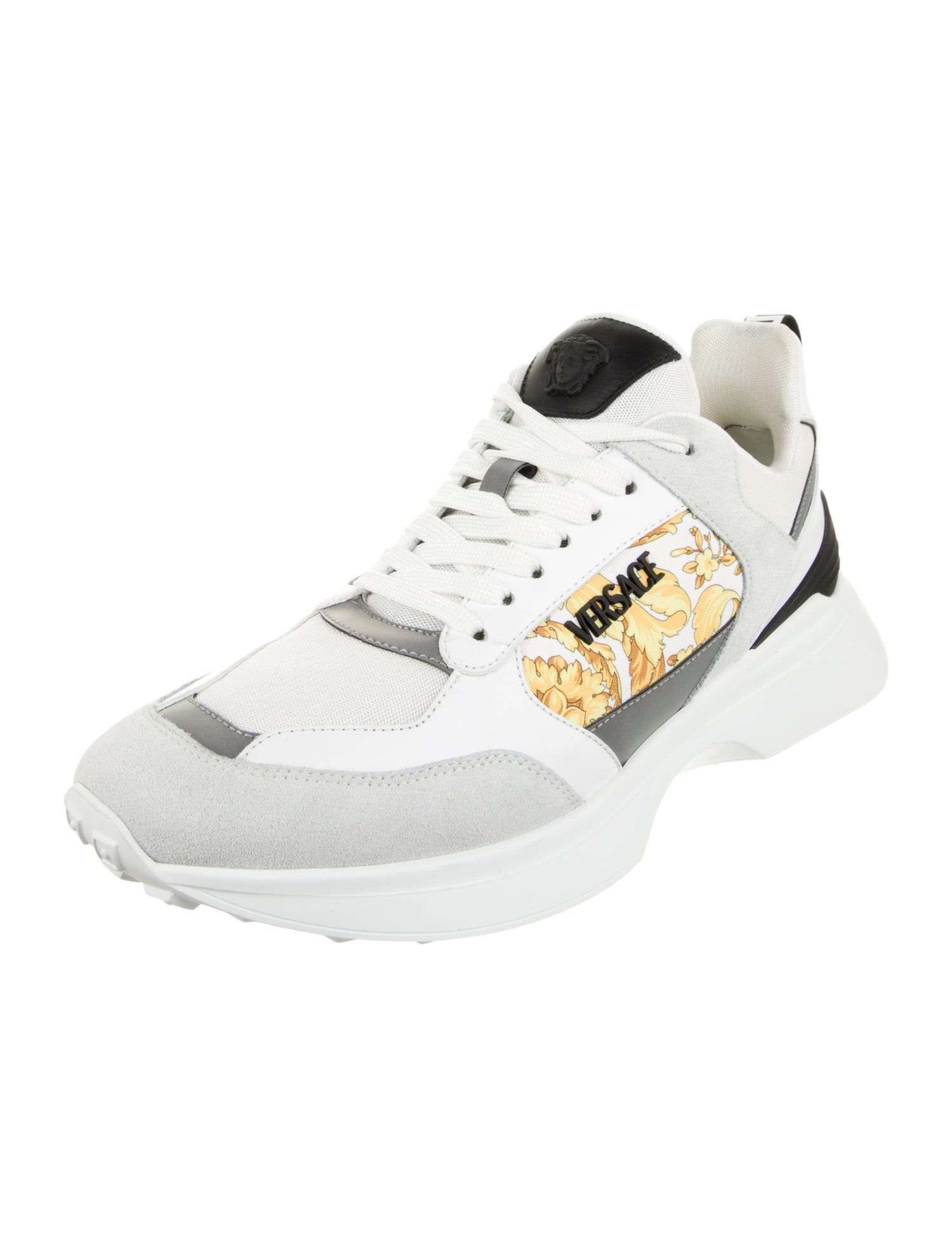Versace Leather Printed Sneakers