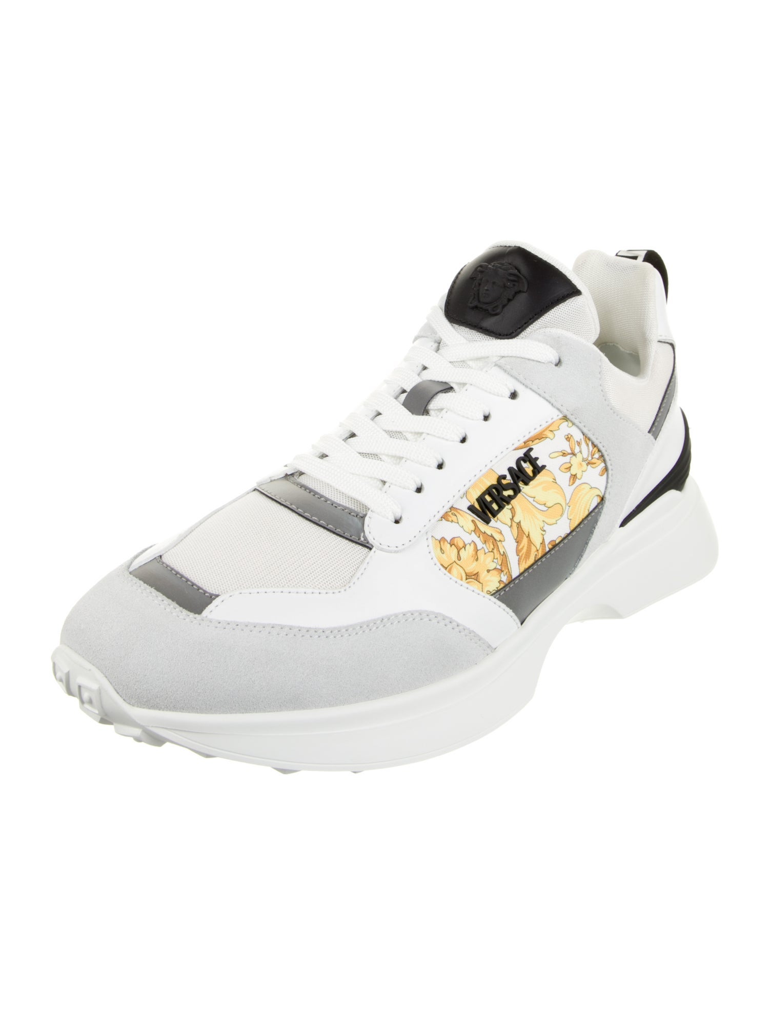 Versace Leather Printed Sneakers