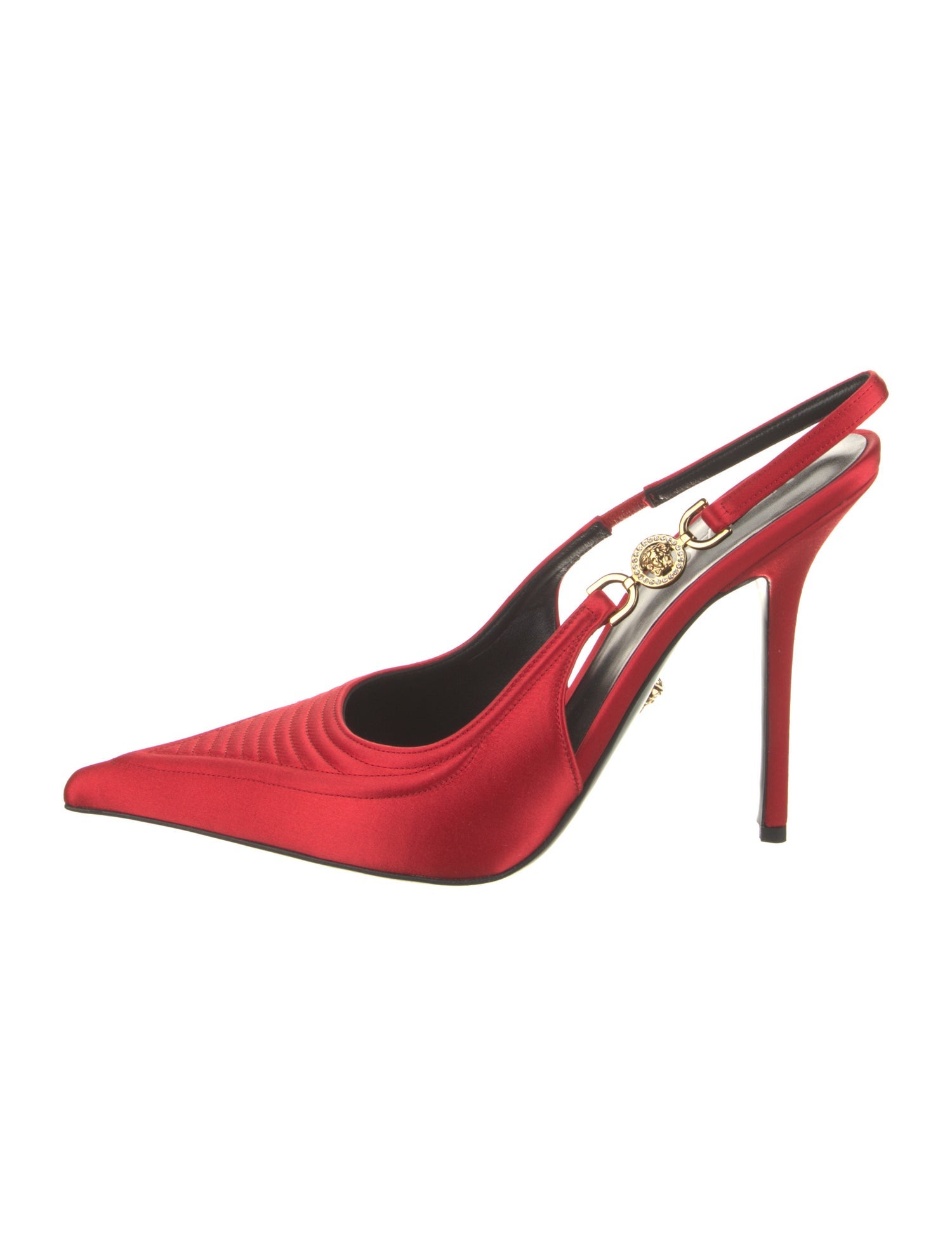 Versace Satin Slingback Pumps w/ Tags