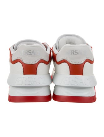 Versace Leather Colorblock Pattern Sneakers