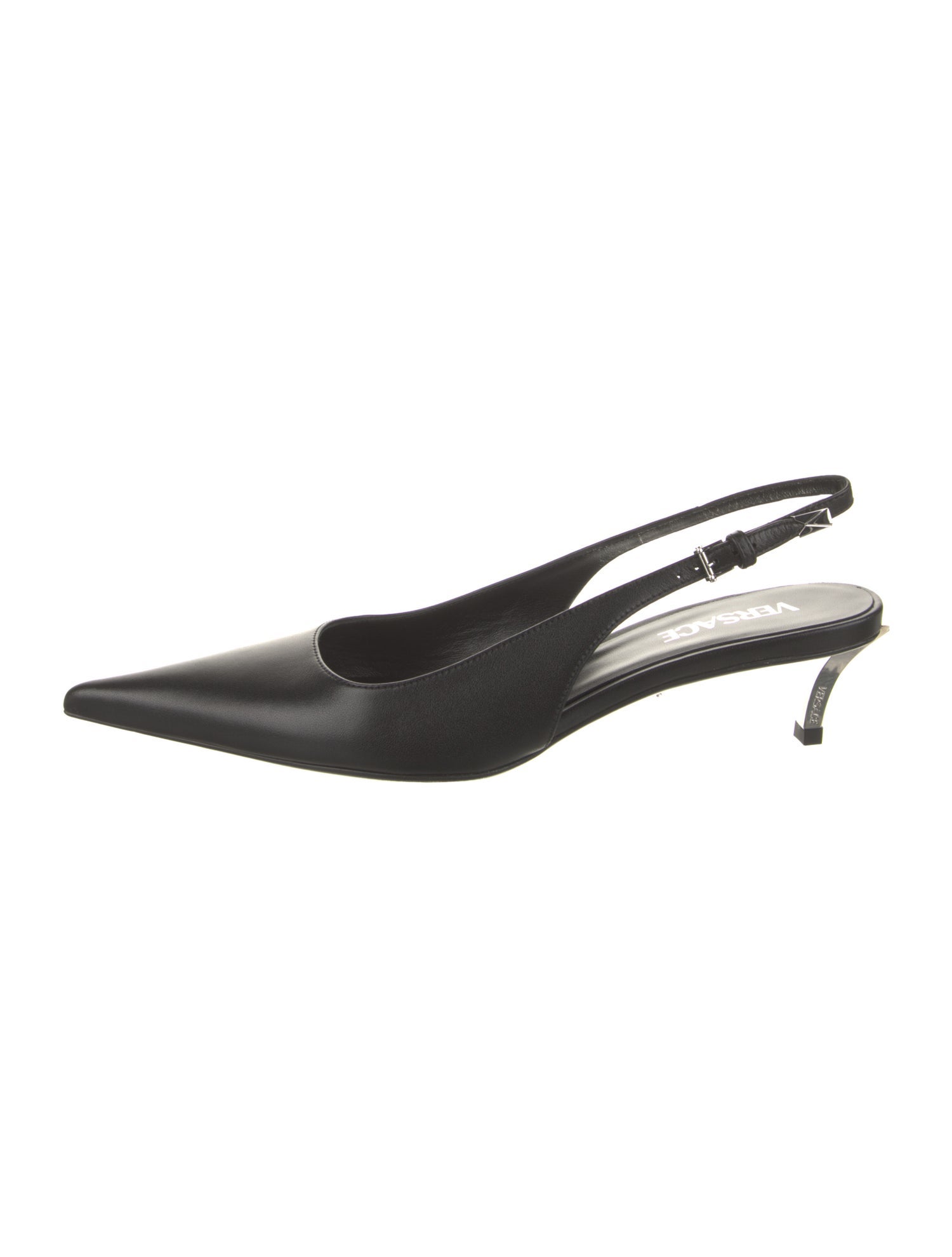 Versace Leather Slingback Pumps w/ Tags