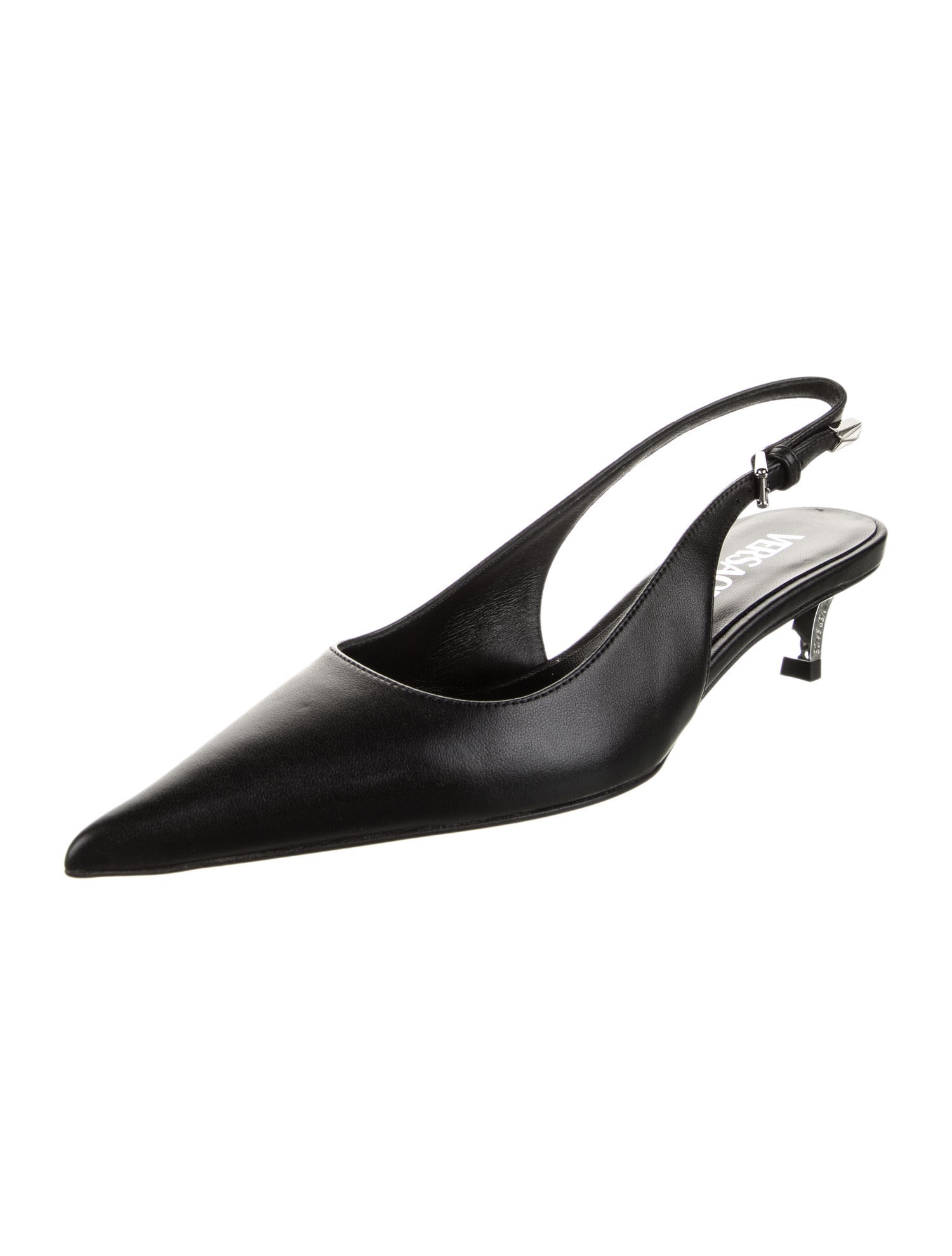 Versace Leather Slingback Pumps w/ Tags