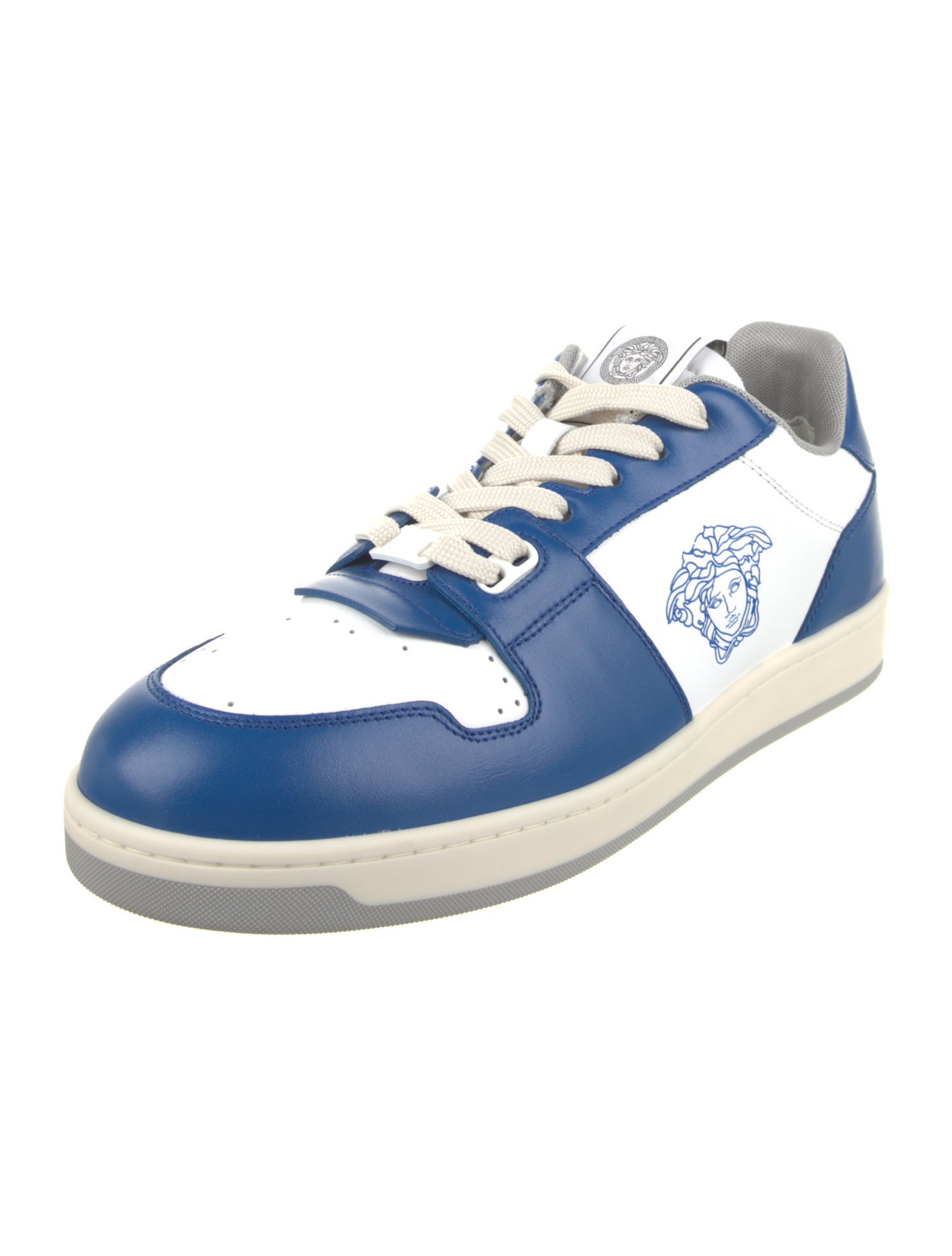 Versace Leather Colorblock Pattern Sneakers