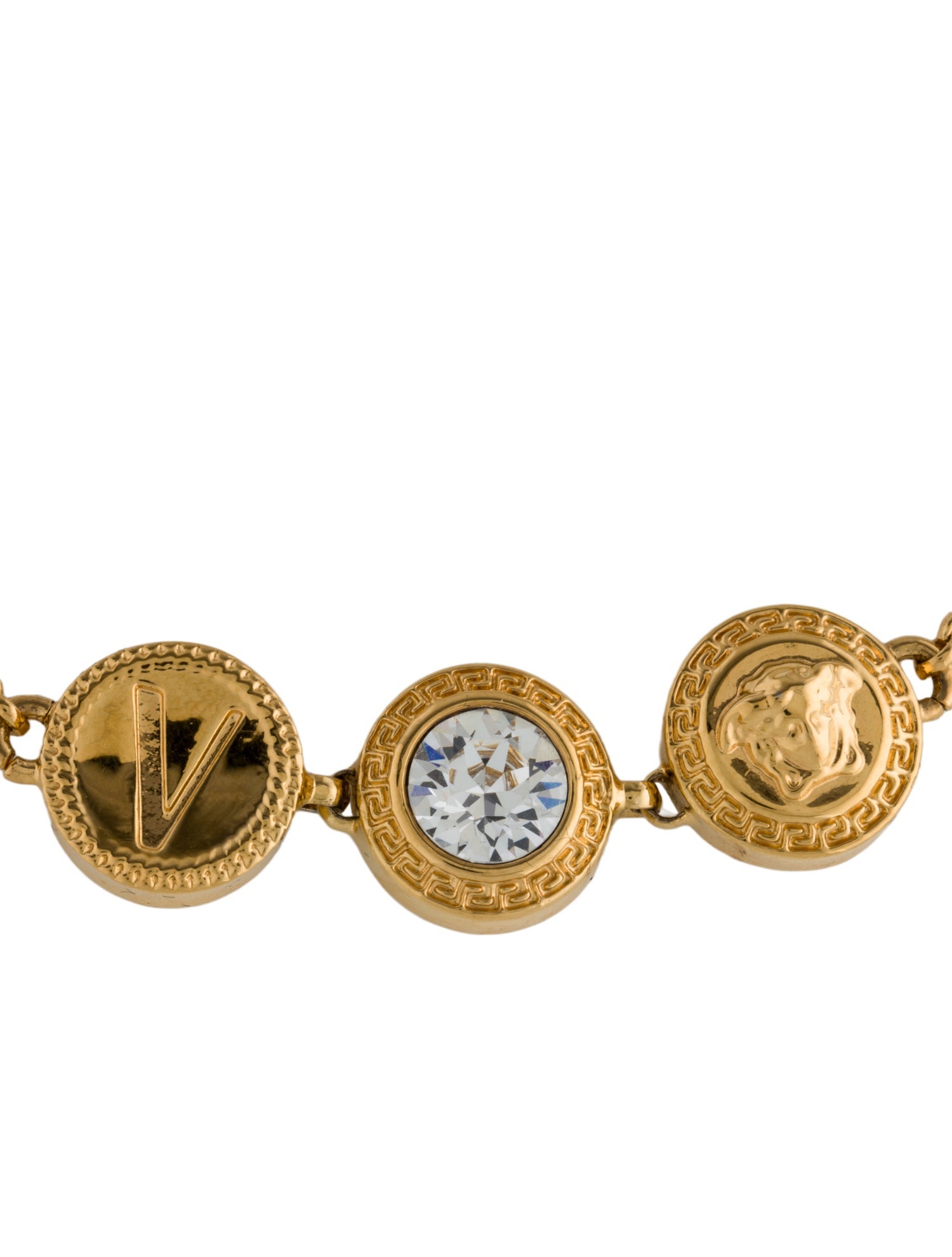 Versace Medusa Crystal Charm Bracelet