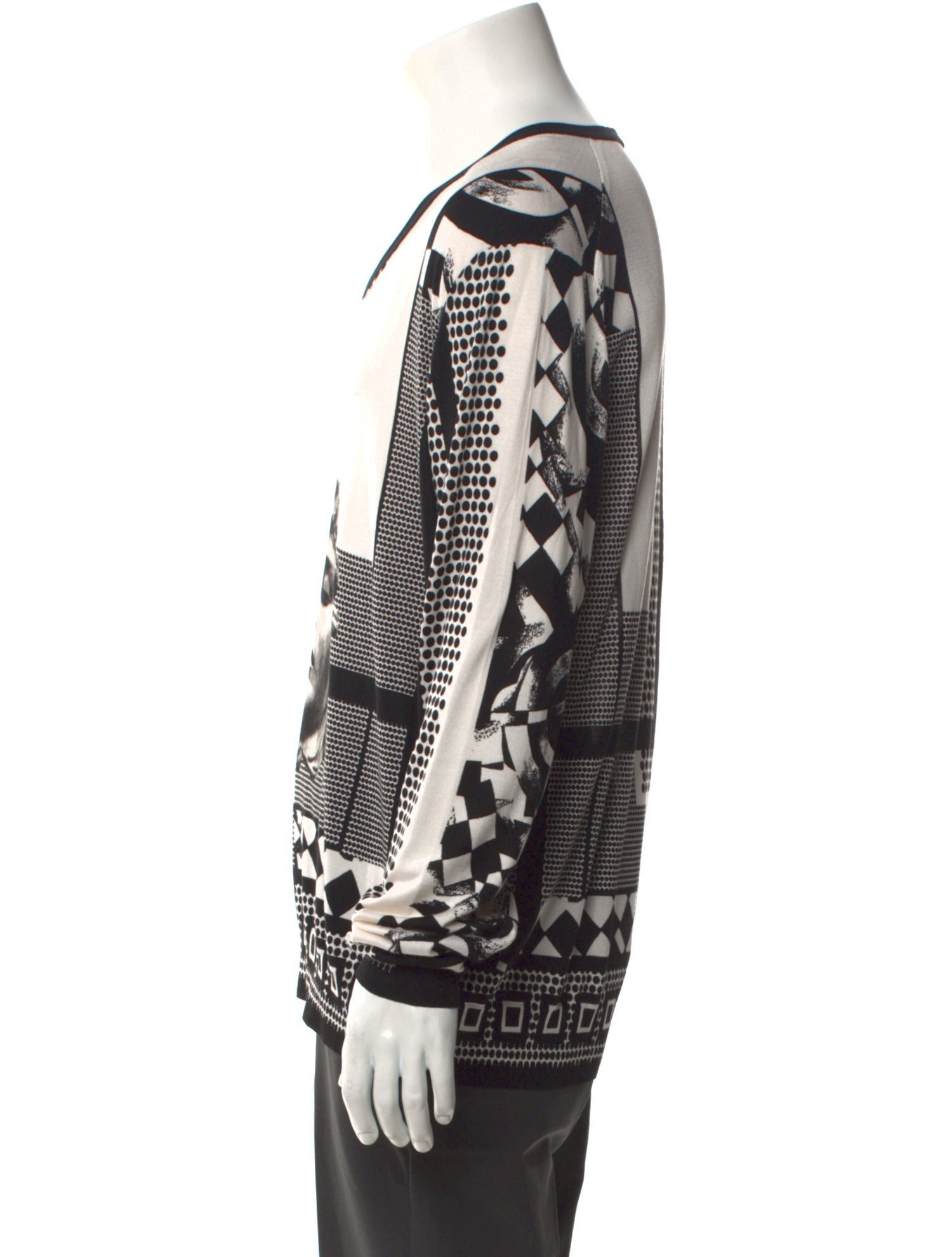 Versace Silk Graphic Print Pullover