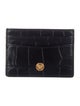 Versace Medusa Insignia Embossed Leather Card Holder