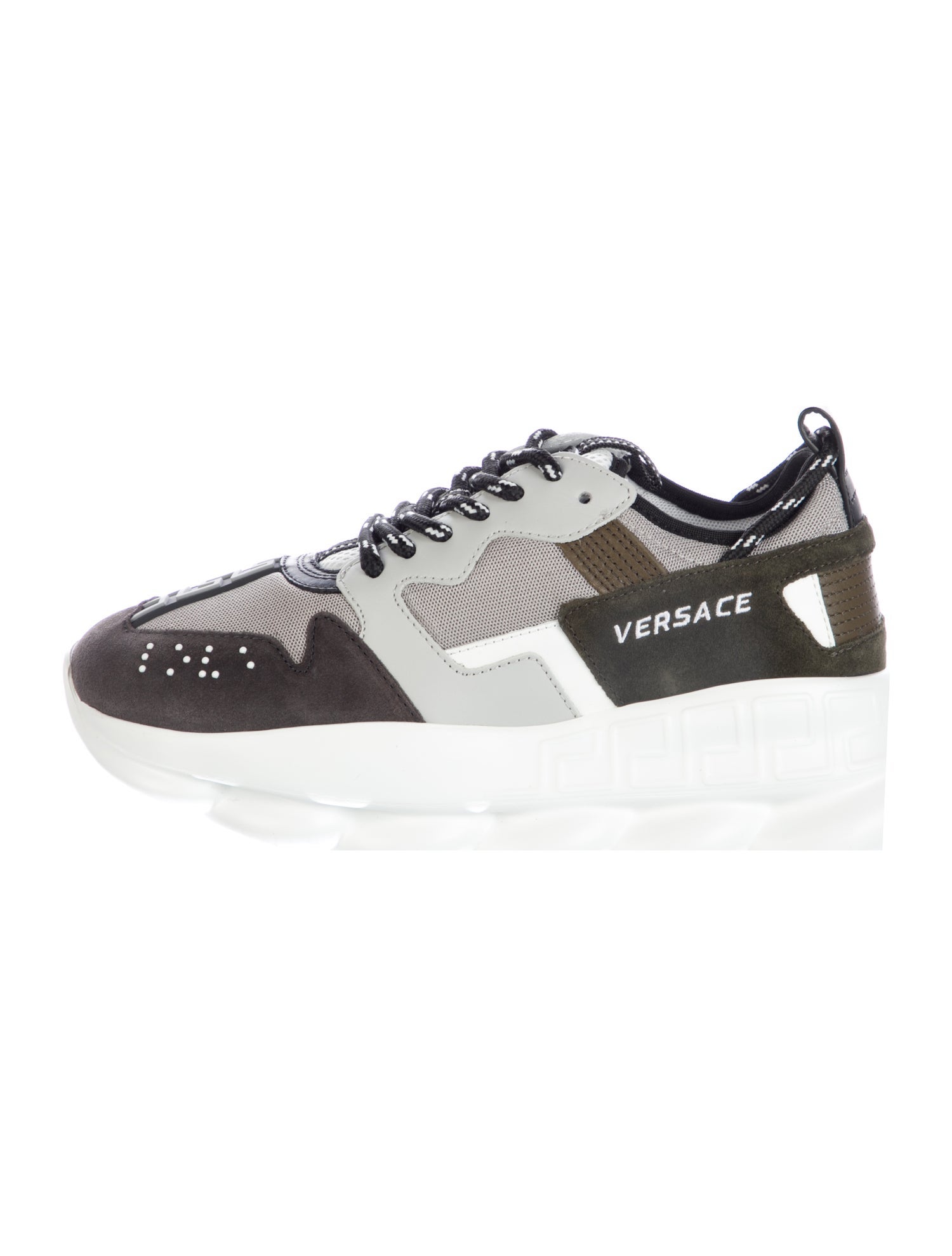 Versace Suede Printed Sneakers w/ Tags
