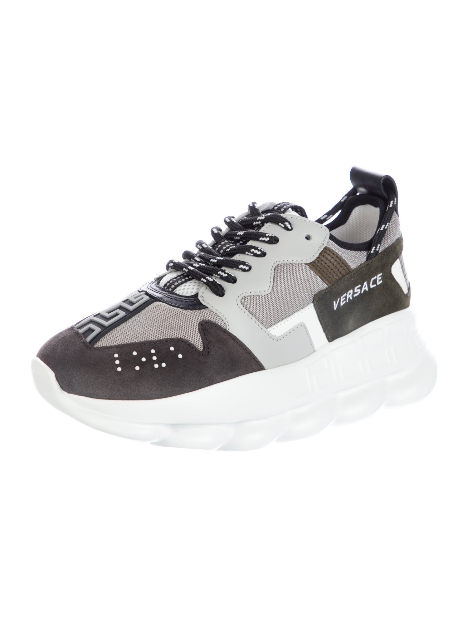 Versace Suede Printed Sneakers w/ Tags