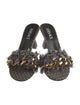 Versace Tweed Pattern Tweed Slides