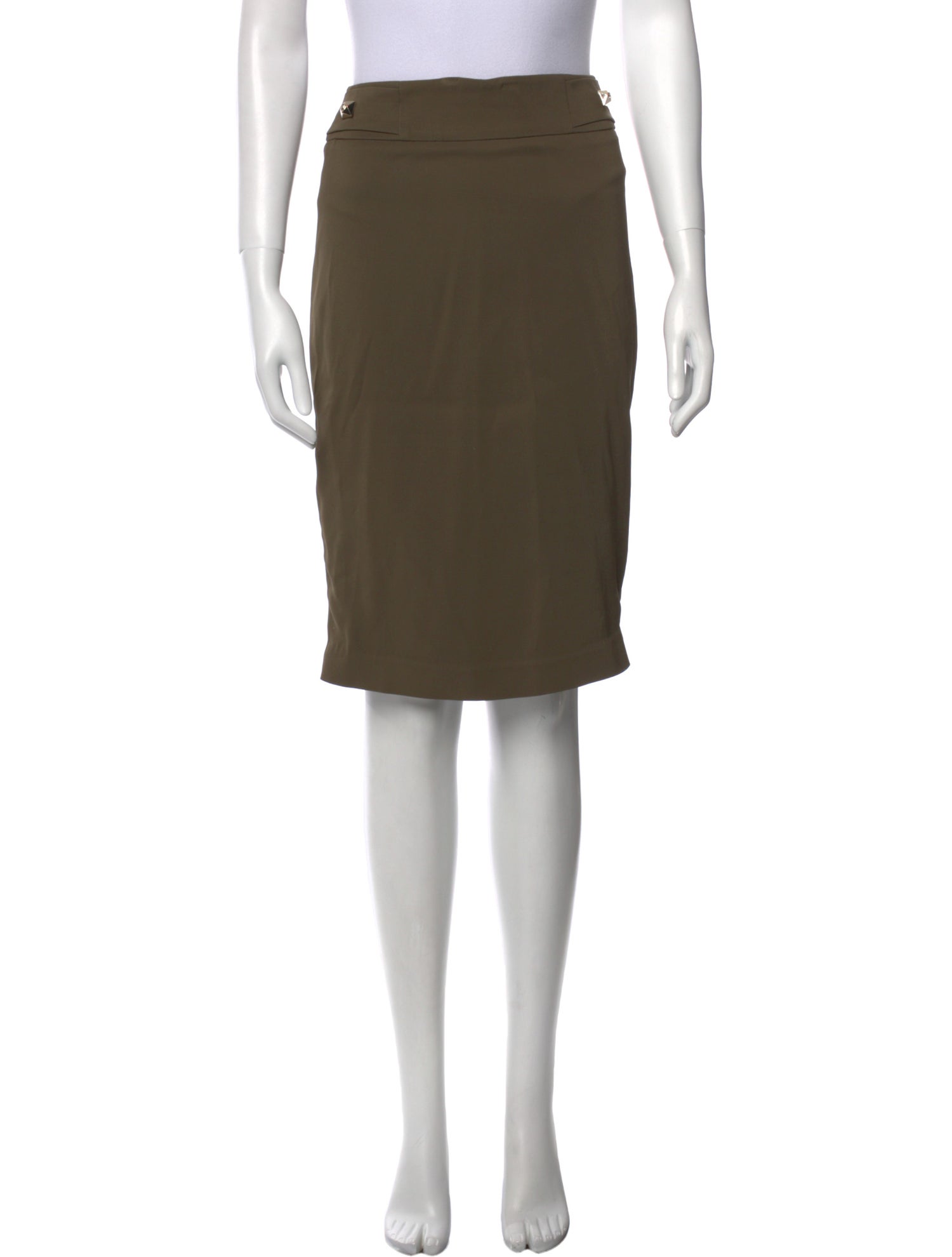 Versace Lace Trim Embellishment Knee-Length Skirt