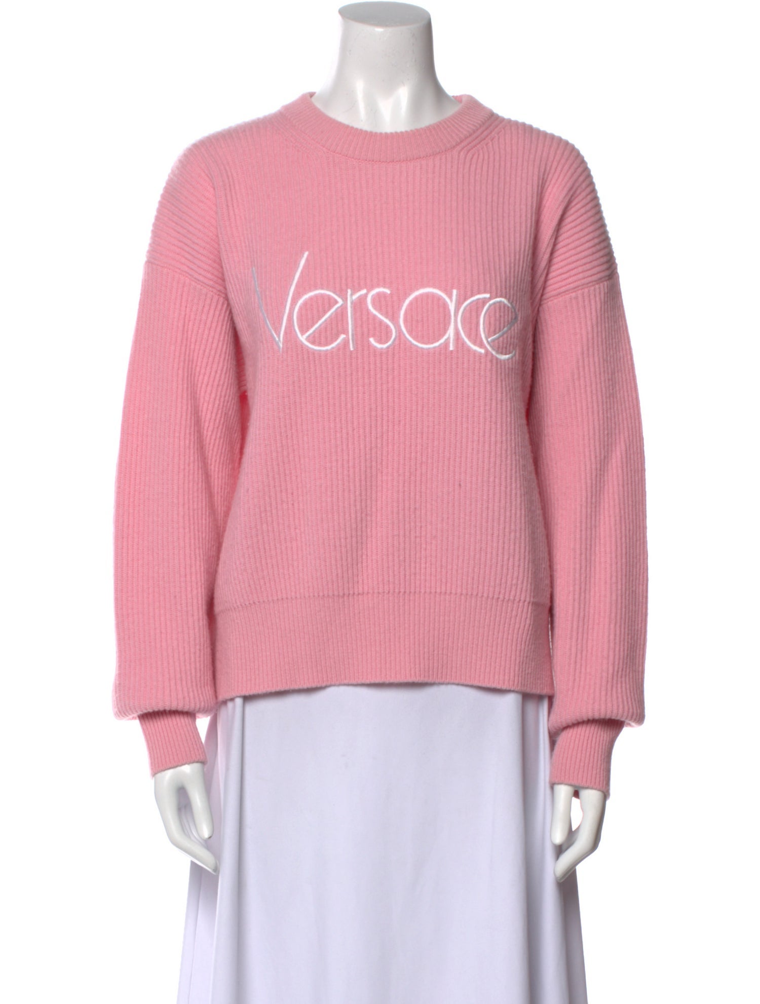 Versace Virgin Wool Crew Neck Sweater